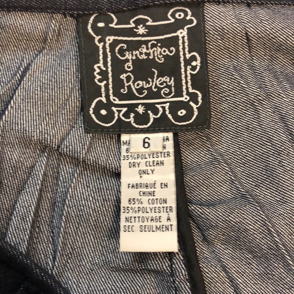 Vintage Cynthia Rowley Women’s Denim Pencil Skirt - Picture 8 of 9